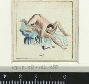Couple making love, man lying on woman (Eight erotic scenes)