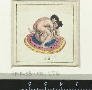 Lovers Lying on a Round Carpet, Eight Erotic Scenes (series title) by Anonymous