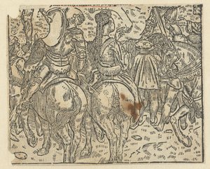 Woman with Knight on Horseback