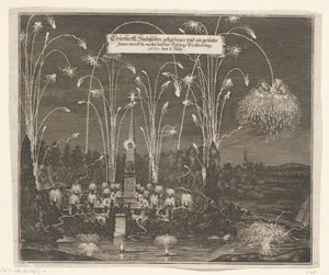 Fireworks at the Pleissenburg, July 8, 1667 by Anonymous