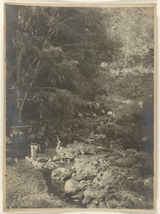 Washing and Playing in the River by Anonymous
