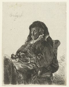 Widow with Black Gloves