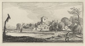 Winter Landscape with Skaters (Flat Landscapes) by Anonymous
