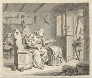 The Wolf, the Mother and the Child (Designs for Illustrations for a Edition of Jean de la Fontaine
