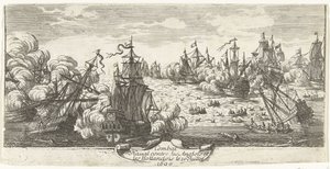 Naval Battle at Beachy Head, 1690 by Anonymous