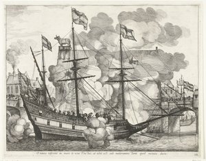 Sailing Ship, to the Right; Entry of Ferdinand into Ghent in 1635 (No. 38)