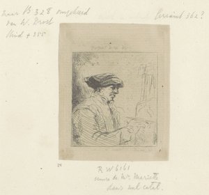 Self-Portrait of Willem Drost at the Easel by Anonymous
