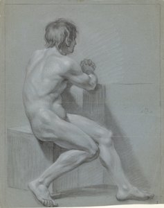 Seated Male Nude, to the Right