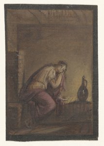 Sitting Woman with Jug by Anonymous