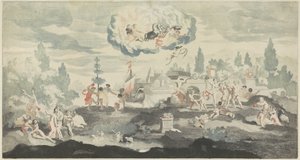 Sun God Apollo Riding His Chariot Across the Sky by Anonymous