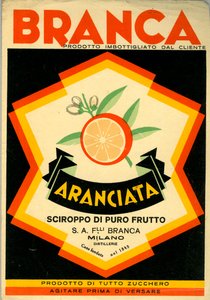 Advertisement for Branca Orange Drink