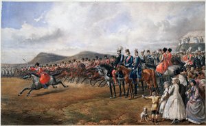 Tsar Alexander II Reviewing Troops by Anonymous Anonymous