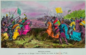 Battle of Auray on 29 September 1364 - Last battle of the succession of Brittany between an Anglo-Breton army and the forces of John IV of Brittany by Anonymous Anonymous
