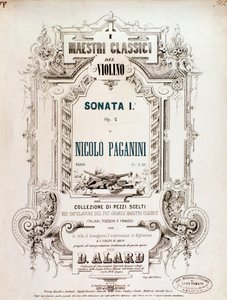 Cover of musical score of Sonata 1, op 2 by N Paganini by Anonymous Anonymous
