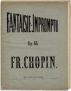 Cover page of the German edition of the Fantaisie-Impromptu, Op. 66