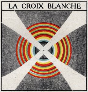 Double refraction: the white cross. Anonymous illustration of 1925. Private collection.