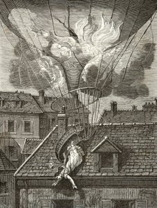 Dramatic Death of Madame Sophie Blanchard, Aeronaut on 6 July 1819 Above the Gardens of Tivoli in Paris