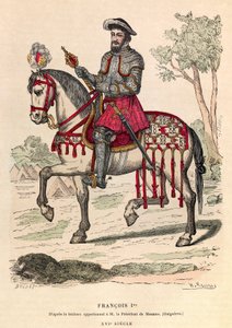 Equestrian portrait of Francis I, King of France (1494 - 1547)