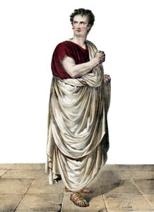 Portrait of Felicity-Auguste Saillot dit Desmousseaux French actor (1785 -1854) in the role of Roscius in 