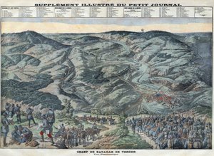 First World War 1914-1918. General view of the battlefield of Verdun from February 21 to December 19 by Anonymous Anonymous