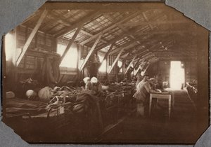 First World War 1914-1918: barracks of wounded French war soldiers in Couville, Lower Normandy, France. Anonymous photography May 1917. by Anonymous Anonymous