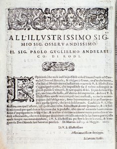 First page of Primo libro di sinfonie e gagliarde, by Salomone Rossi
