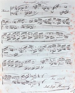 First page of piano method by J. N. Hummel (19th century) by Anonymous Anonymous