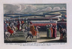 The Ottoman Sultan Selim III (1761-1808) Reviewing His New Infantry by Anonymous Anonymous