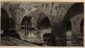 Menilamount Reservoir - Paris - 1890 - engraving by Anonymous Anonymous