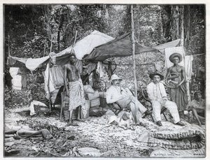 Mission of the French Captain Louis Gustave Binger: Camp of the Mission in Afforenou, Côte d