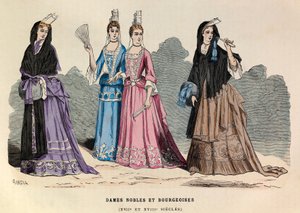 Noble and Bourgeois Ladies Costumes in the 17th and 18th Century - Noblewoman 17th Century by Anonymous Anonymous
