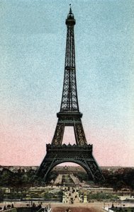 Paris: view of the Eiffel Tower built between 1887 and 1889 by Gustave Eiffel (1832-1923) by Anonymous Anonymous