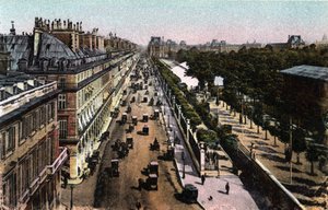 Paris: View of the Traffic on Rue de Rivoli, Towards the Louvre by Anonymous Anonymous