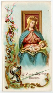 Pious image: The virgin of the tears from Treviglio