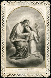 Pious image: Jesus receiving the souls of the faithful