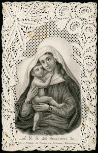 Pious image: Our lady of good help, with Jesus by Anonymous Anonymous