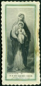 Our Lady of the Sacred Heart (engraving) by Anonymous Anonymous