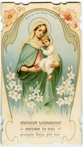 Pious image: Virgin with child