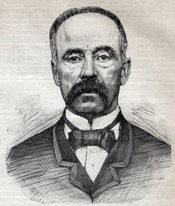 Portrait of Charles Moore (1820-1905), British botanist of Scottish origin. Engraving in 