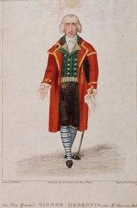Portrait of Don Geronio, character from The Turk in Italy, opera by Gioachino Rossini by Anonymous Anonymous