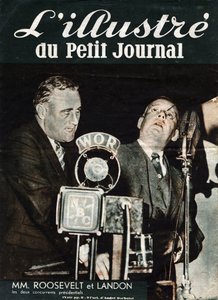 Portrait of Franklin Delano Roosevelt and Alfred Mossman Landon, the two competitors in the Presidential election of the United States