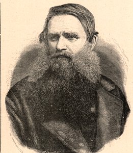 Portrait of Henri Depelchin, Jesuit missionary, first superior of the mission of Upper Zambeze in Africa. Engraving in 
