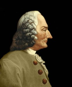 Portrait of Jean-Philippe Rameau (1683-1764), French composer. Anonymous painting of the 19th century. Milanese Private Collection