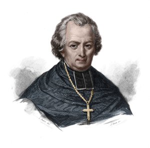 Portrait of Jean Lefebvre de Cheverus (1768-1836) French cardinal, archeveque of Bordeaux in 