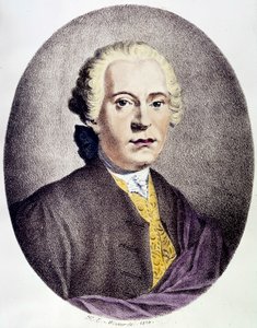 Portrait of Johan Adolf Hasse (1699-1783) Baroque composer (engraving) - private collection by Anonymous Anonymous