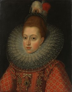 Portrait of Margaret of Austria (1584-1611) Queen of Spain by Anonymous Anonymous