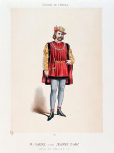 Portrait of Mr. Faure interpreting King Charles VII in the opera 