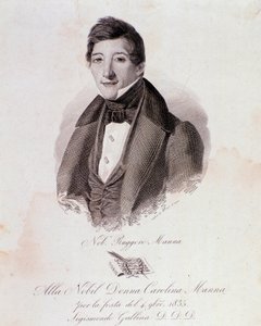 Portrait of Ruggero Manna (engraving)