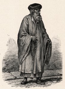 Portrait of a Catholic Coptic from Zifte in Egypt. Engraving in Les Missions Catholiques au XIXeme Siecle by Louis-Eugene Louvet. Private collection. by Anonymous Anonymous