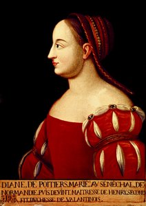 Portrait of the Duchess of Valentinois Diana de Poitiers (1499-1566), favorite of King Henry II of France
